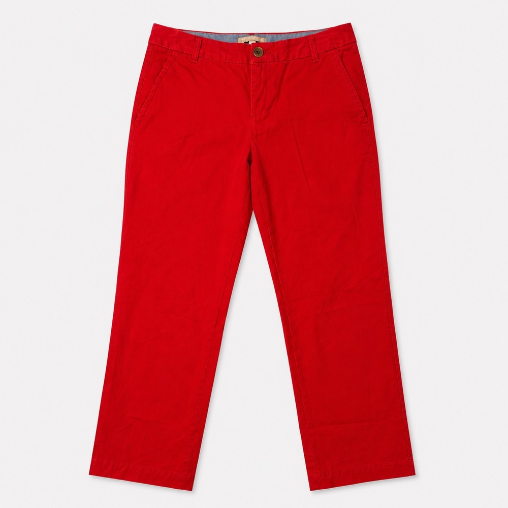 Banana Republic City Chino Pants Womens 2P Red Petite Straight Leg Casual